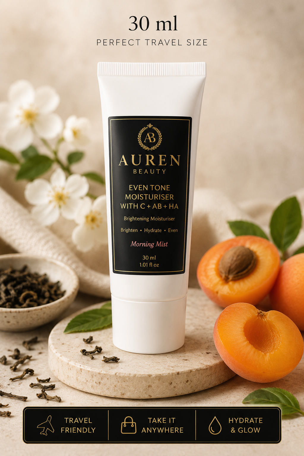Auren Beauty Even Tone Moisturiser with Vitamin C + Alpha-Arbutin + Hyaluronic Acid