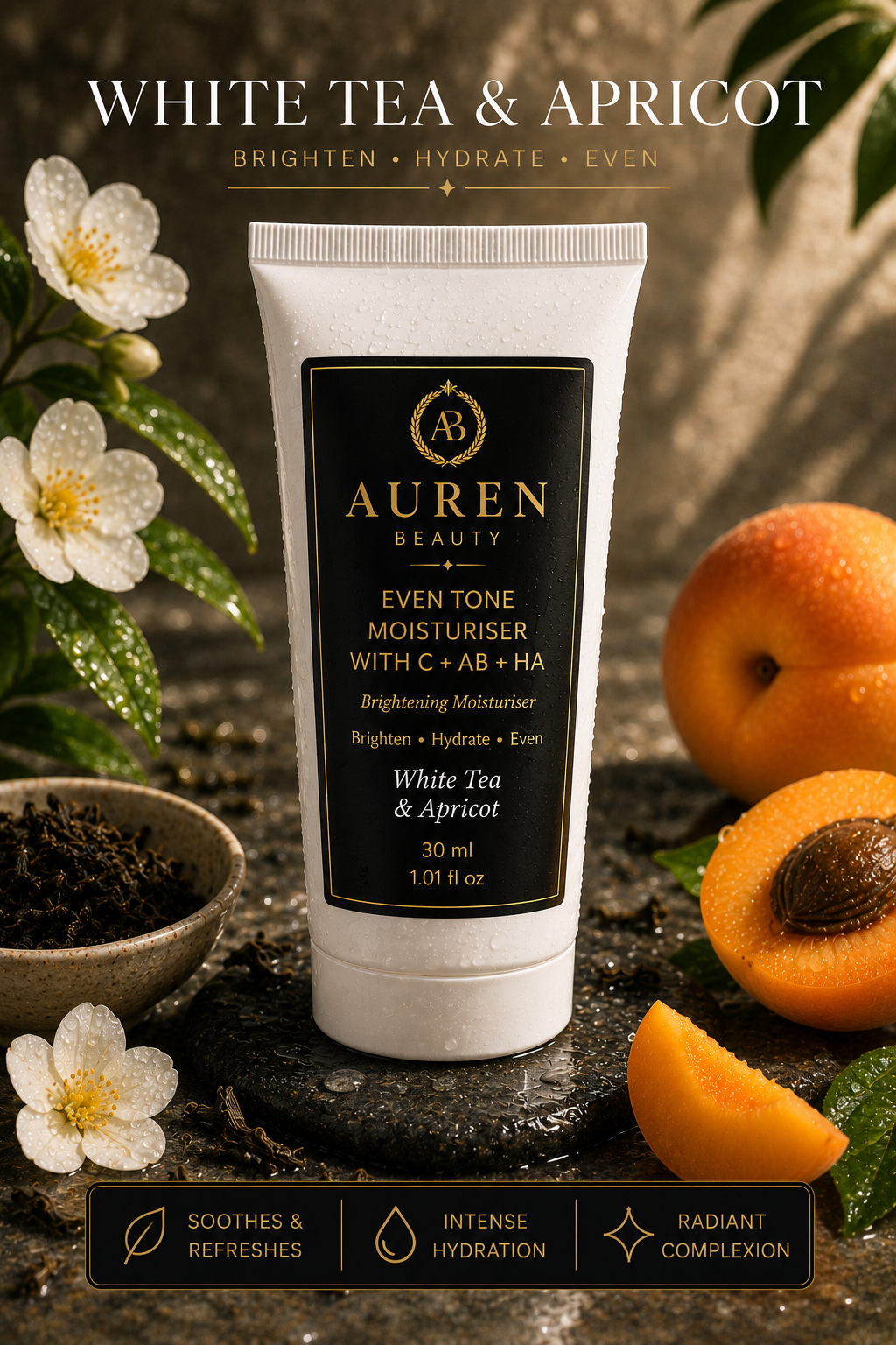 Auren Beauty Even Tone Moisturiser with Vitamin C + Alpha-Arbutin + Hyaluronic Acid