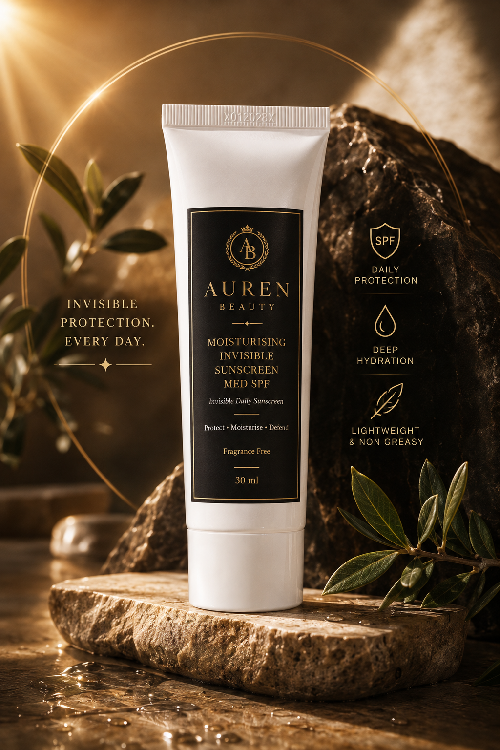 Auren Beauty Moisturising Invisible Sunscreen – Fragrance Free