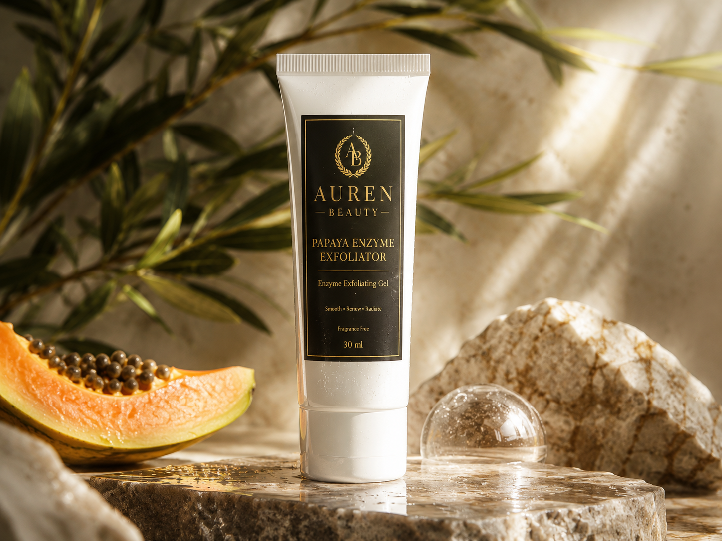 Auren Beauty Papaya Enzyme Exfoliator – Fragrance Free