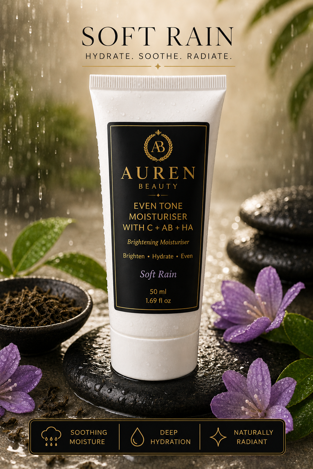 Auren Beauty Even Tone Moisturiser with Vitamin C + Alpha-Arbutin + Hyaluronic Acid