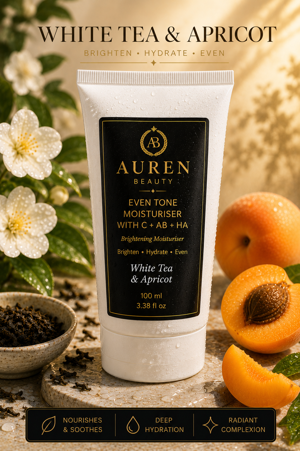Auren Beauty Even Tone Moisturiser with Vitamin C + Alpha-Arbutin + Hyaluronic Acid