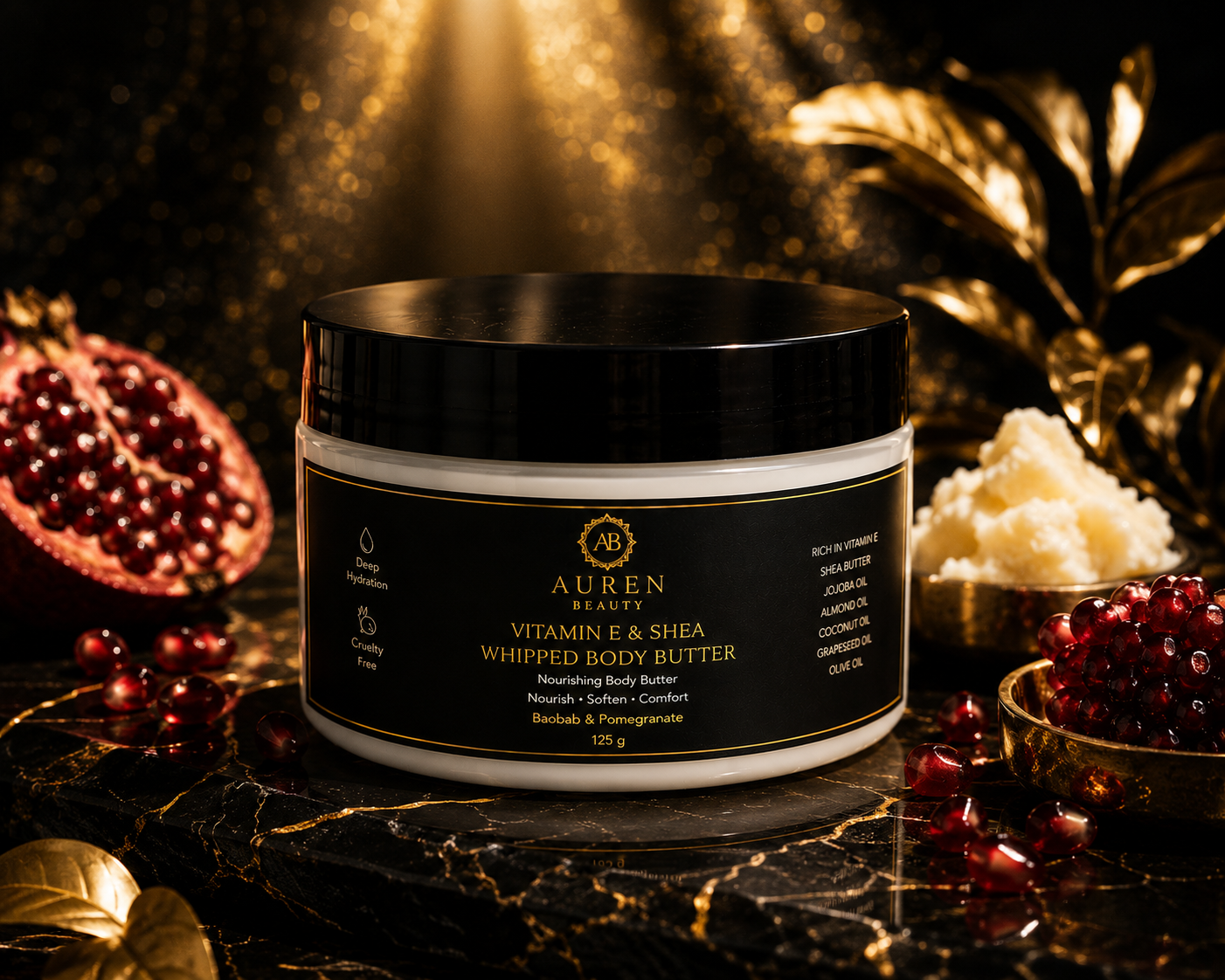 Auren Beauty Vitamin E & Shea Whipped Body Butter