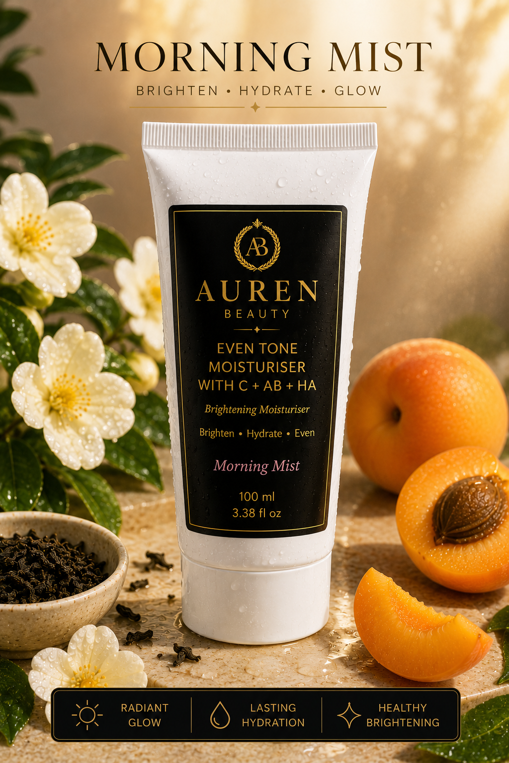 Auren Beauty Even Tone Moisturiser with Vitamin C + Alpha-Arbutin + Hyaluronic Acid
